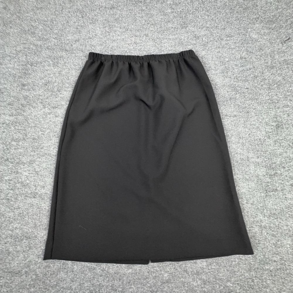 Southern Lady Skirt Womens 16 Black Straight Midi Elastic Waist Pull On Work